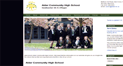 Desktop Screenshot of aldercommunityhighschool.org.uk